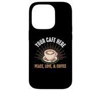 Carcasa para iPhone 14 Pro Coffee Peace Love Baristas Caffeine Coffee Lover