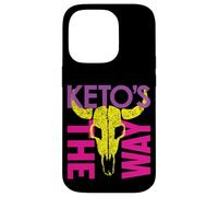 Carcasa para iPhone 14 Pro Colorido Keto Warrior Space Bounty Hunter Skull Parody 80's