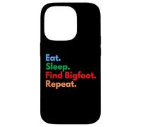 Carcasa para iPhone 14 Pro Come Sleep Encuentra Bigfoot Repeat para Cazadores y Amantes de pies Grandes