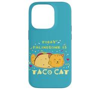 Carcasa para iPhone 14 Pro Comida Mexicana Foodie Cita Divertida Hoy Palíndromo Es Taco Cat