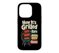 Carcasa para iPhone 14 Pro Cómo se asó a la Parrilla Humor Divertido del bistec Pitmaster