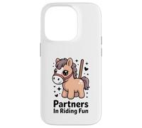 Carcasa para iPhone 14 Pro Compañeros en equitación Fun Pony Horse