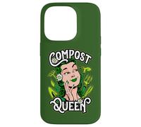 Carcasa para iPhone 14 Pro Compost Queen Herramientas de jardinería Vintage Pop Art Gardener Girl