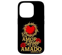 Carcasa para iPhone 14 Pro con Amor Eterno te he Amado, versículo Jeremías 31:3