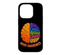 Carcasa para iPhone 14 Pro Conciencia del TDAH Afirmaciones del Trastorno de hiperactividad Cerebral