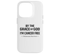 Carcasa para iPhone 14 Pro Conciencia sobre el Melanoma Soy una fe Cristiana Libre de cáncer de Melanoma