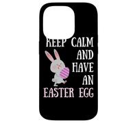 Carcasa para iPhone 14 Pro Conejito de Pascua Keep Calm and Have a Easter Egg