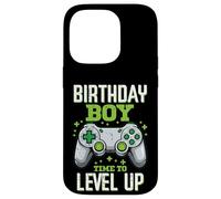 Carcasa para iPhone 14 Pro Controlador de cumpleaños Gamer Level Up Party para niños y jóvenes