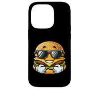 Carcasa para iPhone 14 Pro Cool Burger Happy Fast Food Gafas De Sol Verano Grunge