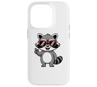 Carcasa para iPhone 14 Pro Cool Charming Raccoon with Sunglasses
