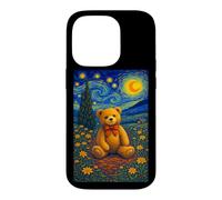 Carcasa para iPhone 14 Pro Cool Teddy Bear in The Starry Night Painting Concept Art