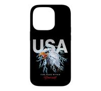 Carcasa para iPhone 14 Pro Cool USA Eagle with Wild Quotes Illustration Graphic Designs