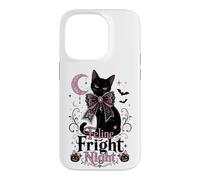 Carcasa para iPhone 14 Pro Coqueta de Gato Negro Feline Fright Night para Halloween