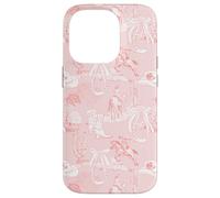 Carcasa para iPhone 14 Pro Coral Pink Herradura Bows Cowboy Hat Cowgirl Boots Riding