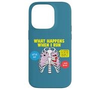 Carcasa para iPhone 14 Pro Corredor What Happens When I Run Quote Jogging Funny Running