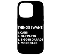 Carcasa para iPhone 14 Pro Cosas Que Quiero Coches Garaje Piezas de Coche Drift Car Racer Car Guy