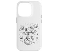 Carcasa para iPhone 14 Pro Cosmic Lizard Explorer Planetas Estrellas Universo Diseño