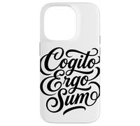Carcasa para iPhone 14 Pro Cotización de Pensador filósofo Latino de Cogito Ergo Sum