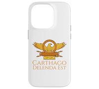 Carcasa para iPhone 14 Pro Cotización Latina de la Antigua Roma SPQR Eagle - Carthago Delenda EST