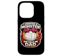 Carcasa para iPhone 14 Pro Creado Monster She Calls Me Dad Voleibol Hija Volley