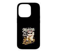 Carcasa para iPhone 14 Pro Creando Mi Propia Suerte - Gato de la Fortuna
