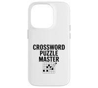 Carcasa para iPhone 14 Pro Crucigrama Puzzle Master Gamer Divertido Juego de Palabras