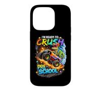 Carcasa para iPhone 14 Pro Crush Preescolar Dinosaurio Monster Truck Regreso a la Escuela Divertido