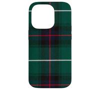 Carcasa para iPhone 14 Pro Cuadros de la familia de tartán antiguo verde del clan escocés Hamilton