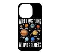 Carcasa para iPhone 14 Pro Cuando era Joven, teníamos 9 Planetas Sistema Solar Galaxy Space