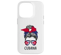 Carcasa para iPhone 14 Pro Cuban Cubana Girl Cuban Heritage Cuba Flag