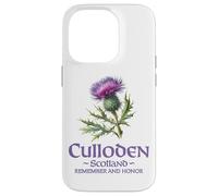 Carcasa para iPhone 14 Pro Culloden Scotland Recuerda y honra el Cardo Acuarela