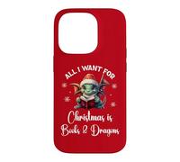 Carcasa para iPhone 14 Pro Cute Dragon Book For All I Want Christmas is Books & Dragons
