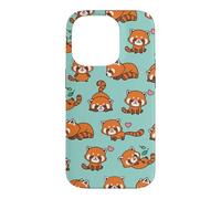 Carcasa para iPhone 14 Pro Cute Funny Kawaii Womens Girls Kids Red Panda Lover Pattern