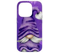 Carcasa para iPhone 14 Pro Cute GNOME Graphic For Gardener and Spring and Summer Purple