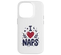 Carcasa para iPhone 14 Pro Cute I Heart Naps Design for Moms, Sleepy Girl Funny Mom