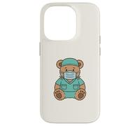 Carcasa para iPhone 14 Pro Cute Surgical Nurse Teddy Bear Student Operating Room Staff