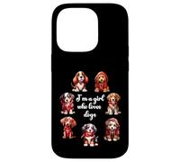 Carcasa para iPhone 14 Pro Cute Valentines Day Puppy Love - Soy una Chica Que ama a los Perros