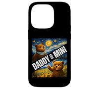 Carcasa para iPhone 14 Pro Daddy & Mini Cute Bear Matching Día del Padre Noche Estrellada