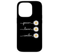 Carcasa para iPhone 14 Pro Daisy Plant Peace Love Smile Common Daisy Flower