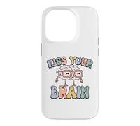 Carcasa para iPhone 14 Pro Dale un Beso a tu Cerebro, inspira, educa, Genial, Retro, Vintage