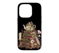 Carcasa para iPhone 14 Pro Dark Academia Cottagecore Tea Books Botanical Mushroom
