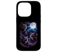Carcasa para iPhone 14 Pro Dark BatsUnder The Full Moon Vintage Fantasía Rayo