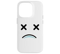 Carcasa para iPhone 14 Pro Dead Tired Face - Funny Cartoon White/Blue