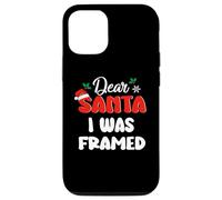 Carcasa para iPhone 14 Pro Dear Santa I Was Framed Funny Christmas Xmas
