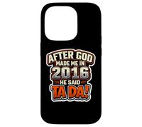 Carcasa para iPhone 14 Pro Después de Que Dios me hiciera en 2016, Fiesta de cumpleaños para Hombre de He Said Tada