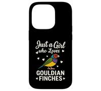 Carcasa para iPhone 14 Pro Diamante de Gould Just a Girl Who Loves Gouldian Finch