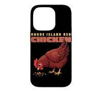 Carcasa para iPhone 14 Pro Dibujos Animados Rhode Island Red Chicken Funny Farm Animal Cute Hen