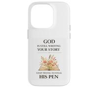 Carcasa para iPhone 14 Pro Dios aún no ha Terminado Fe sobre el Miedo Siempre Mensajes bíblicos Esperanza