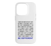 Carcasa para iPhone 14 Pro Diseño de código Binario Be Different | Programador de codificación Nerd IT