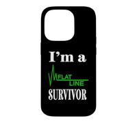 Carcasa para iPhone 14 Pro Diseño de Ritmo cardíaco de Latido del corazón Soy un superviviente de línea Plana